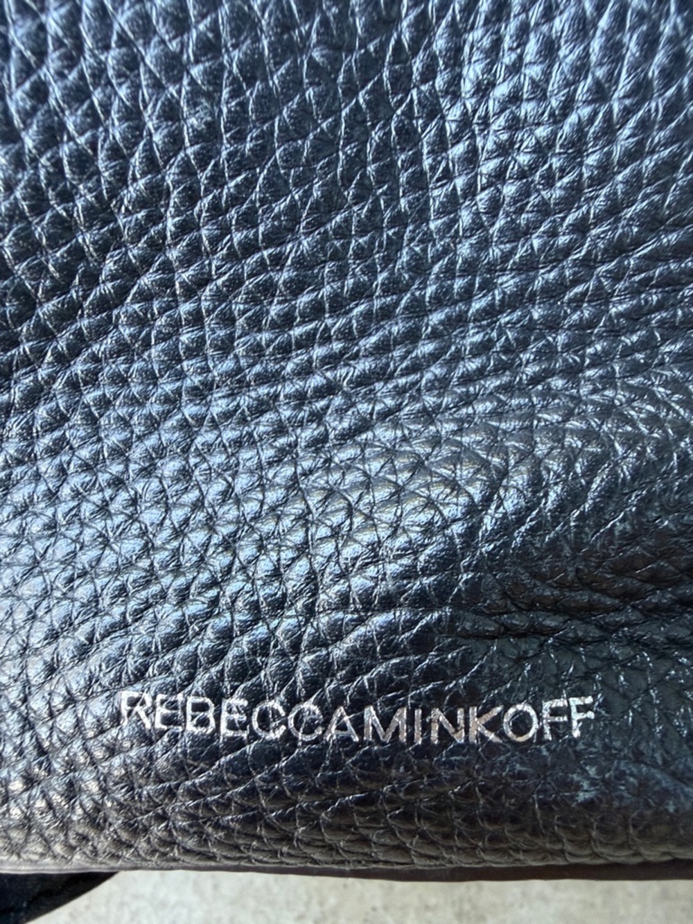 Rebecca Minkoff Black Pebbled Leather Sling Backpack - Picture 2 of 9